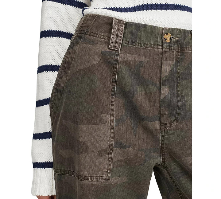 Lucky Brand Camo-Print Mid-Rise Utility Pants MSRP $99