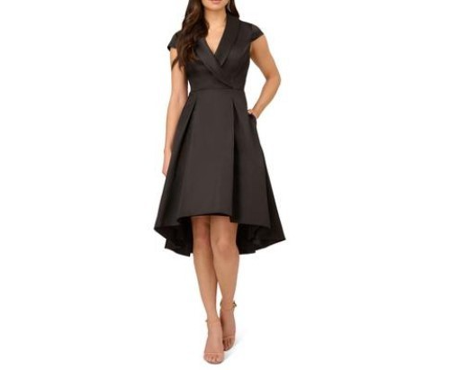 Adrianna Papell Women's Cap-Sleeve High-Low-Hem Dress MSRP $169