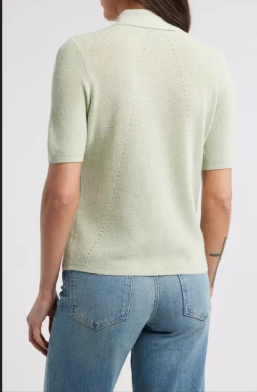 rag & bone Darcey Cash Polo Sweater MSRP $298