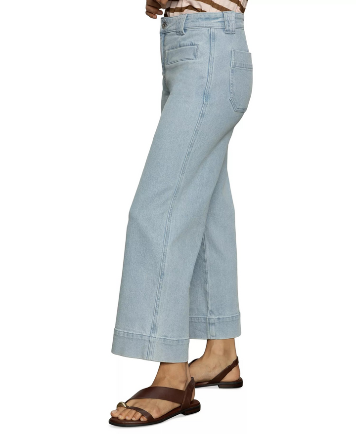 Sanctuary Women's Voyage Cropped Wide-Leg Jeans MSRP $139