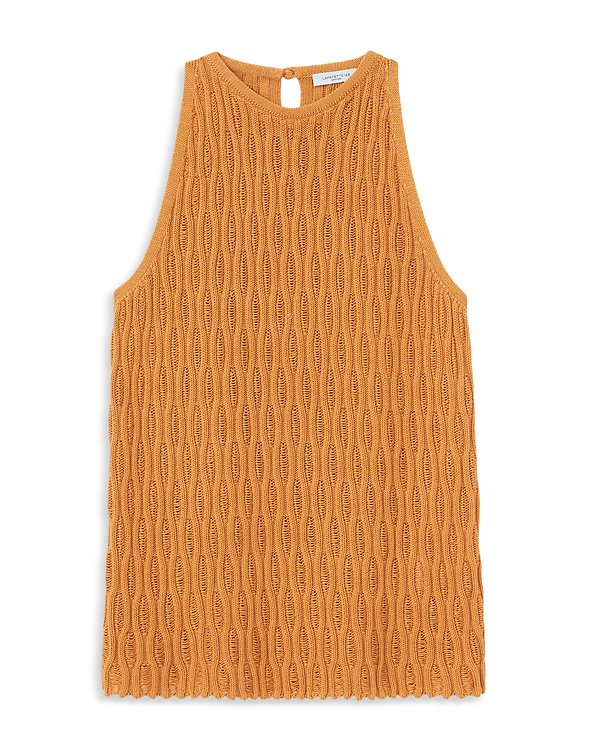 Lafayette 148 New York Honeycomb Halter Sleeveless Sweater MSRP $598