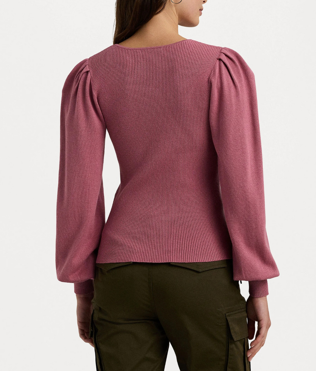 Lauren Ralph Lauren Women's Blouson-Sleeve Sweater MSRP $125