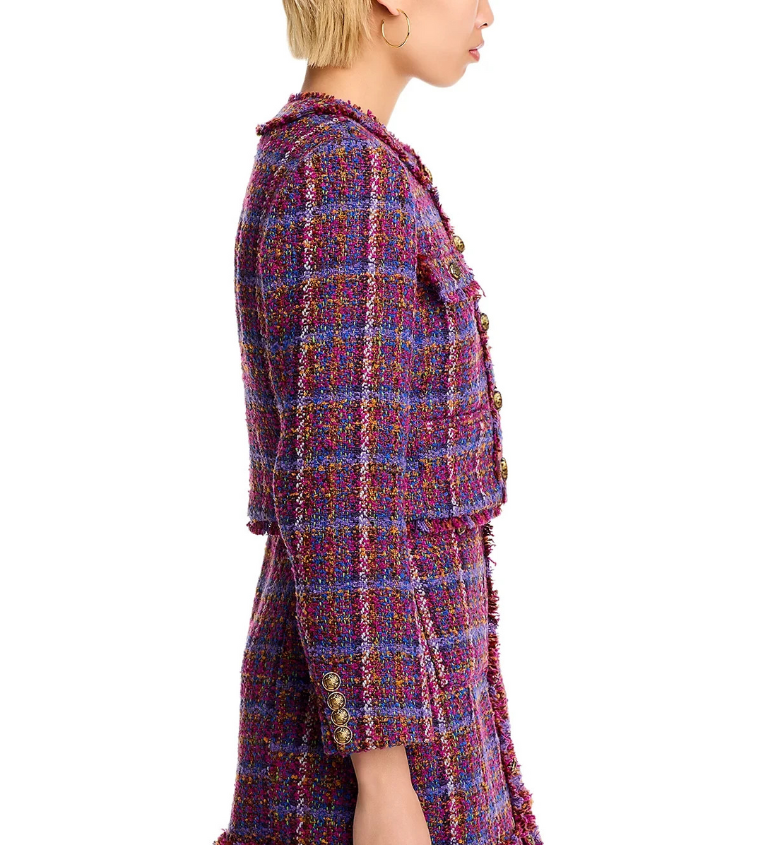 AQUA Tweed Cropped Jacket MSRP $128