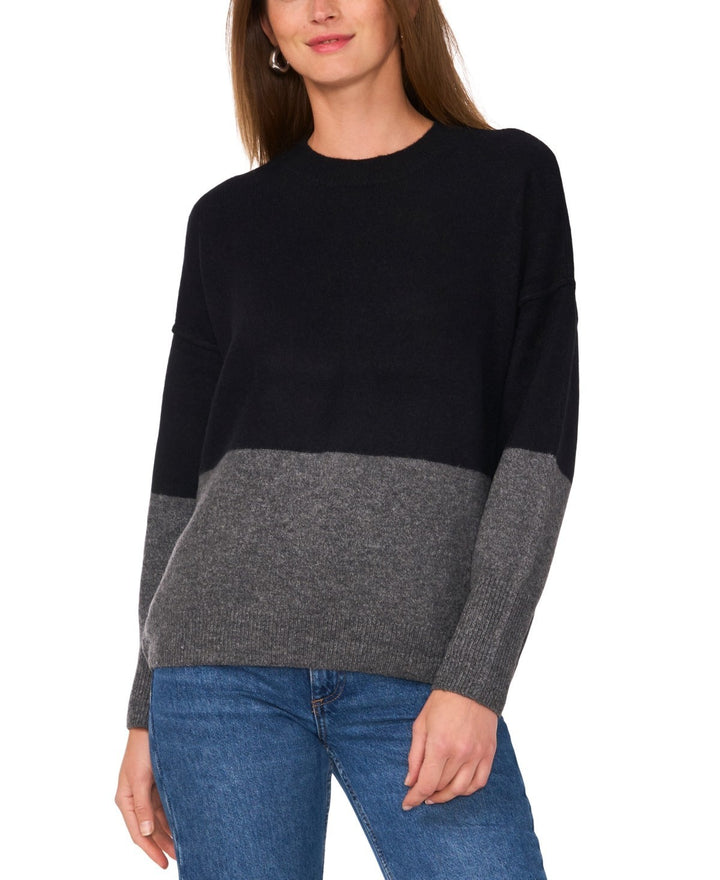 Sam & Jess Colorblocked Crewneck Long-Sleeve Sweater size XS MSRP $69