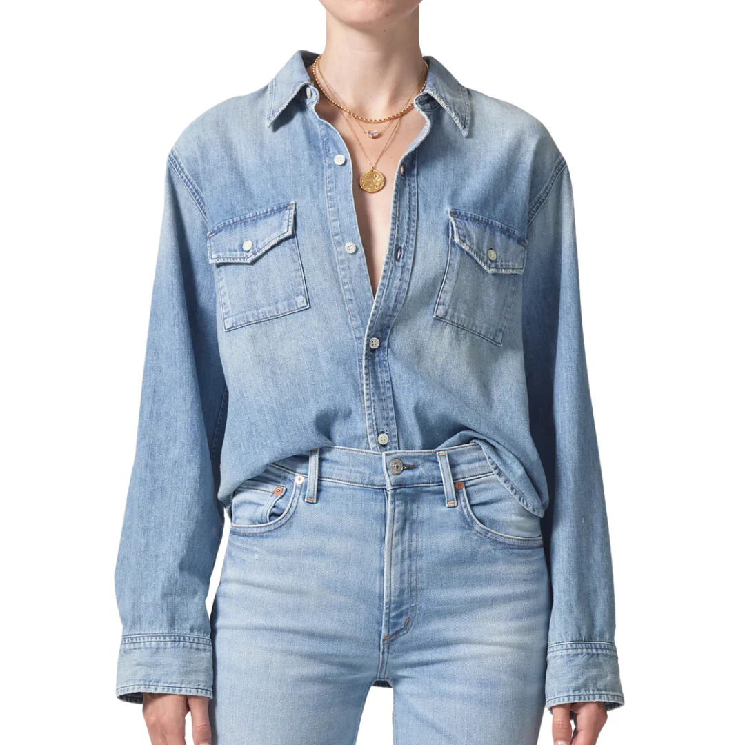 Citizens of Humanity Baby Shay Denim Shirt MSRP $248