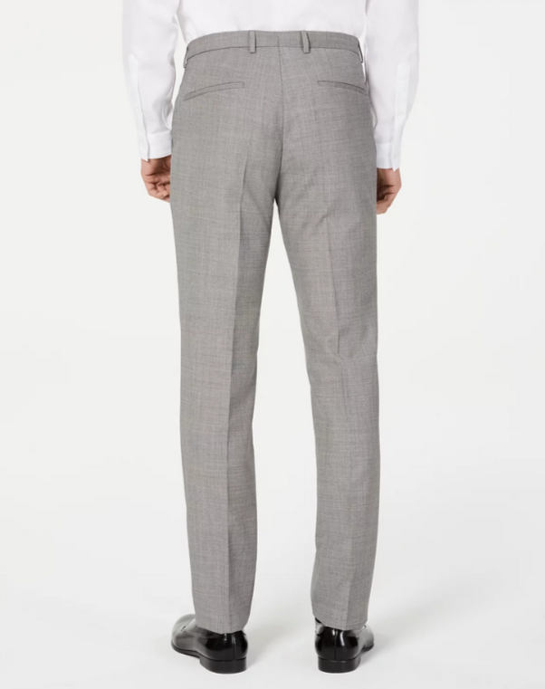 HUGO Simmons 182 Regular-Fit Crosshatch Wool Suit Pants MSRP $198