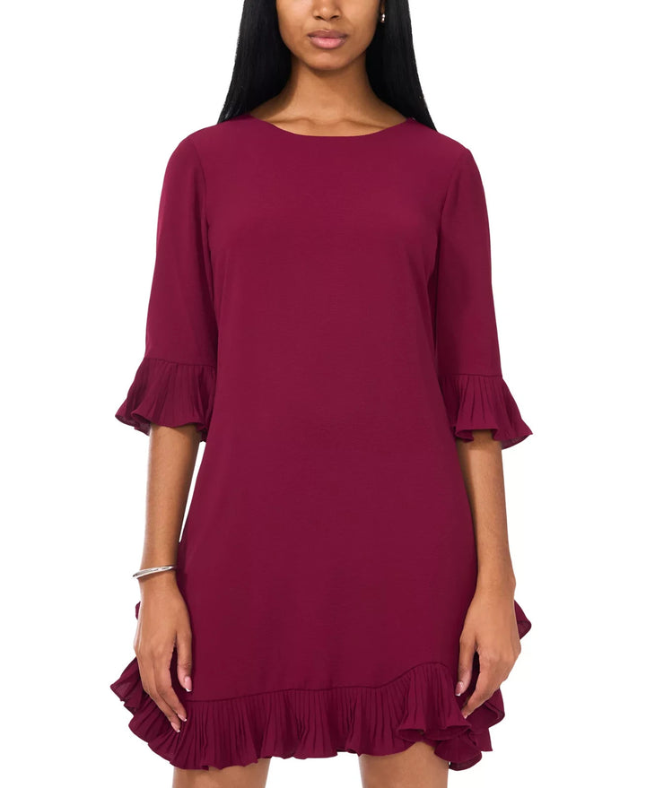 MSK Petite Pleated-Trim Shift Dress MSRP $79