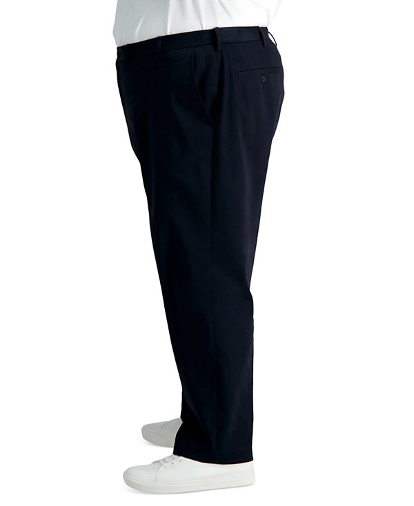 Haggar Men's Big & Tall Iron Free Premium Khaki Classic-Fit Flat Pant MSRP $80