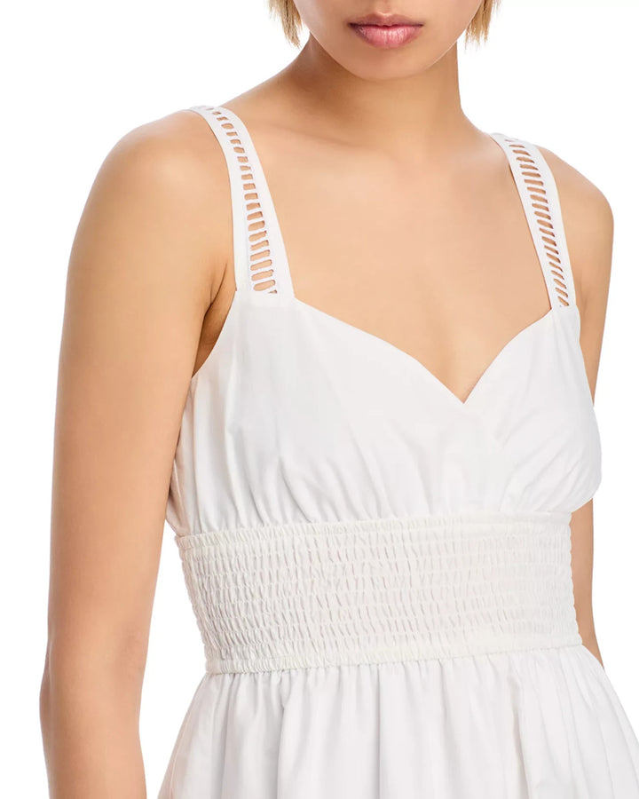 Moon River Sleeveless Eyelet Detail Midi Dress MSRP $126