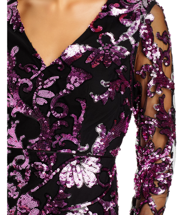 MILLY Tove Tassel Sequin Mini Dress MSRP $525