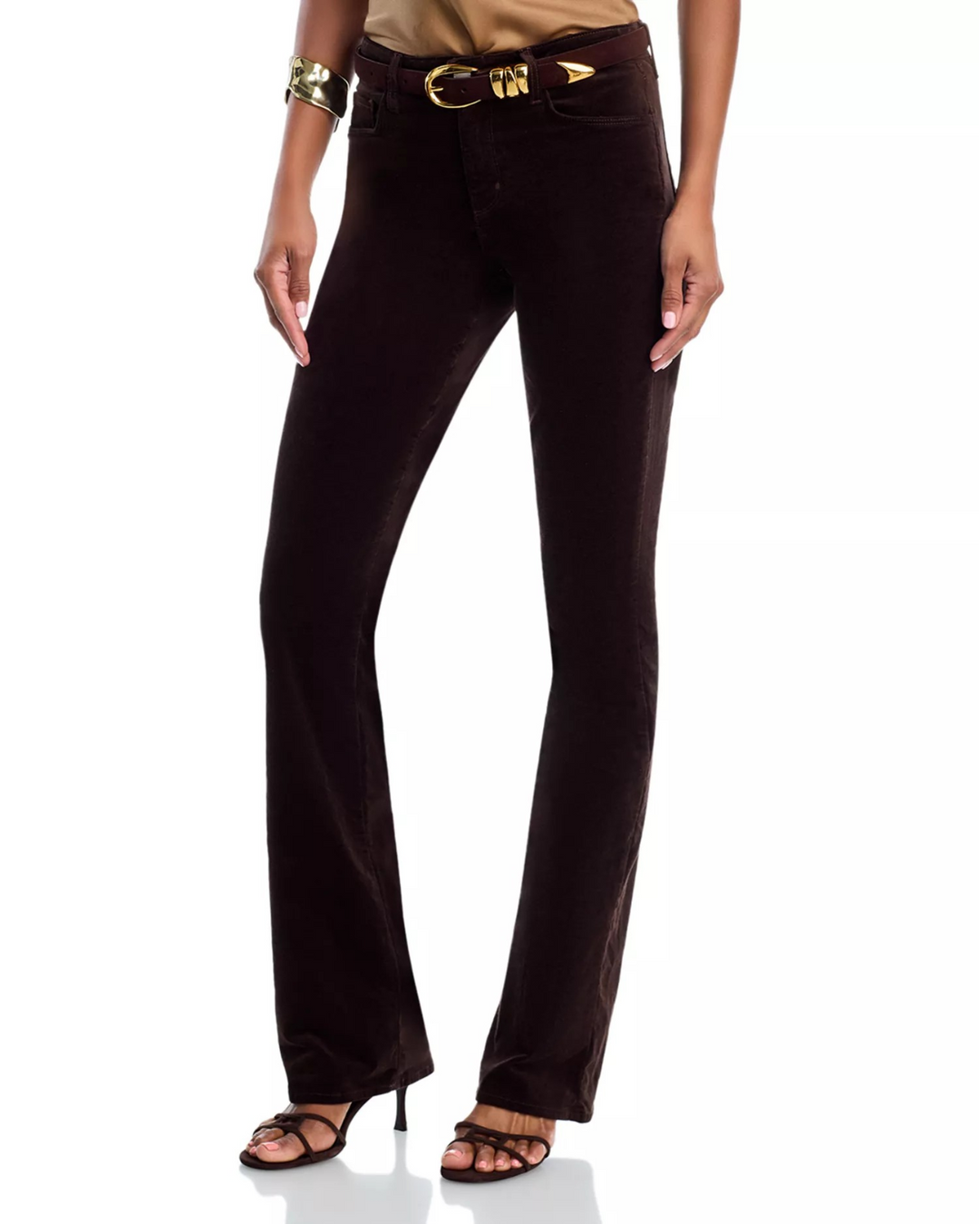 L'AGENCE Stevie Velveteen High Rise Straight Jeans MSRP $280