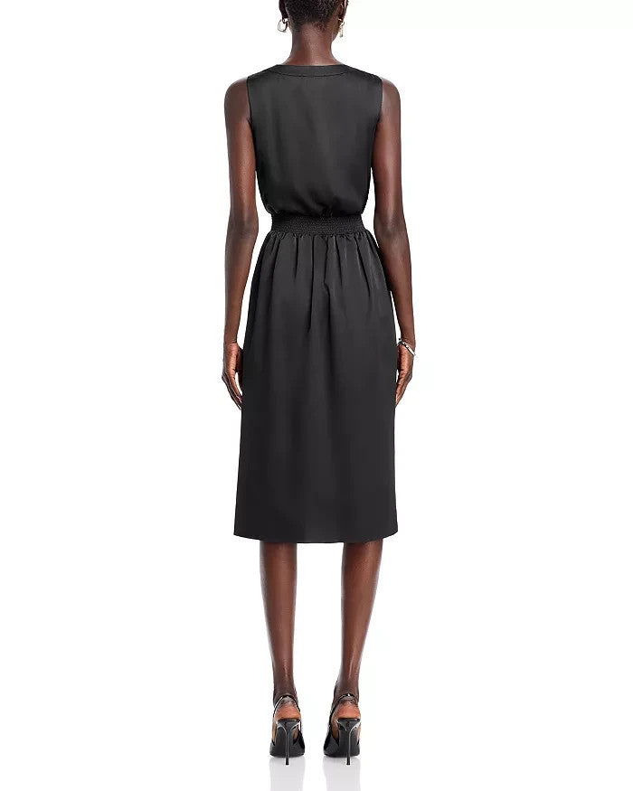 KARL LAGERFELD PARIS Ruffled Sleeveless Midi Dress MSRP $149