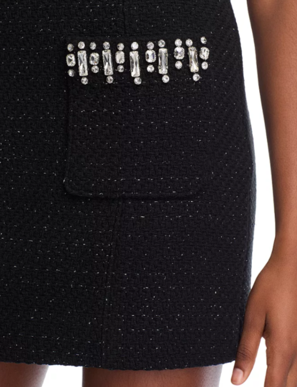 Cinq à Sept Randi Rhinestone Trim Skirt  MSRP $325