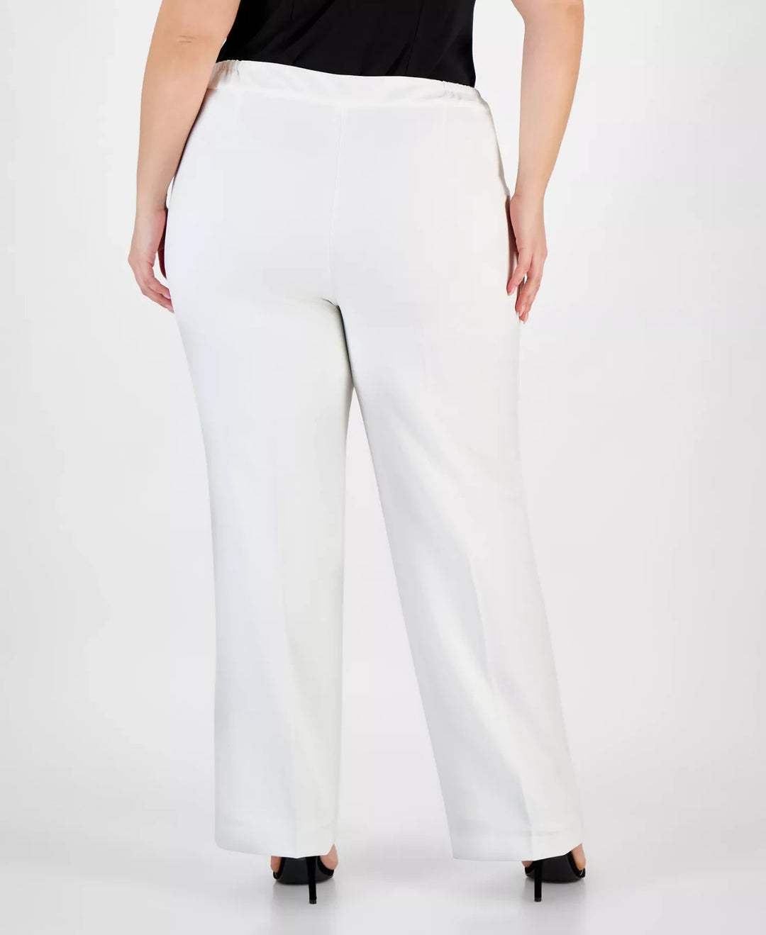 Kasper Plus Size Mid-Rise Full-Length Straight-Leg Pants MSRP $89