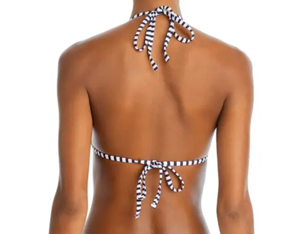 AQUA Swim Striped Bikini Top MSRP $58