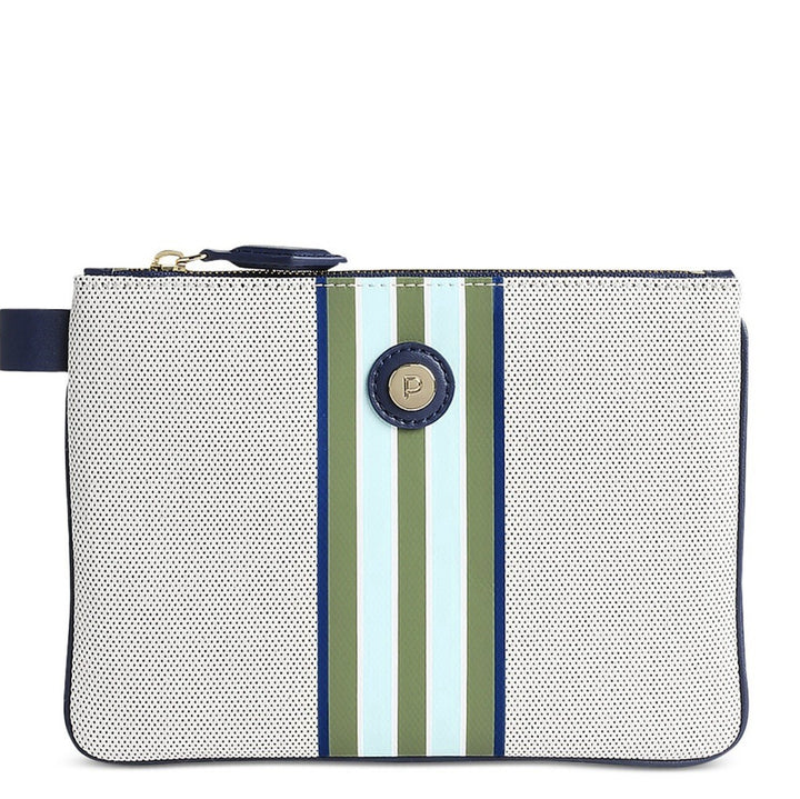 PARAVEL Cabana Medium Canvas Zip-top Pouch MSRP $55