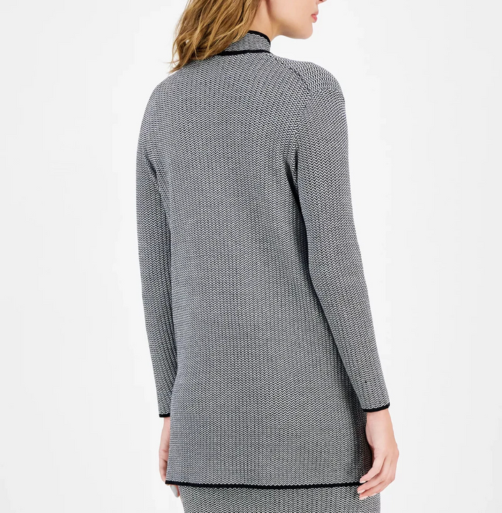 Anne Klein Women's Oversized Patch-Pocket Long Cardigan MSRP $109