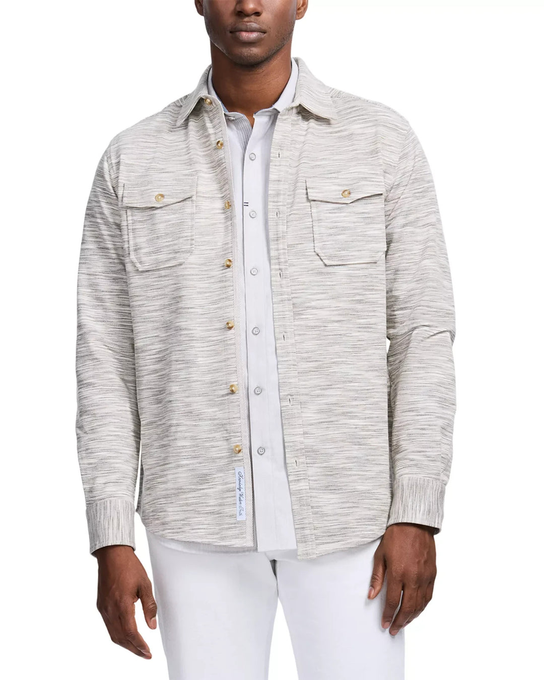 Robert Graham Storrs Textured Long Sleeve Knit Top MSRP $198