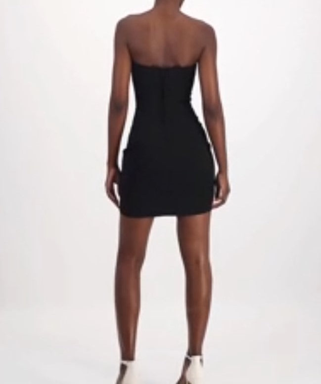 B Darlin Juniors' Bow-Front Strapless Mini Dress MSRP $69