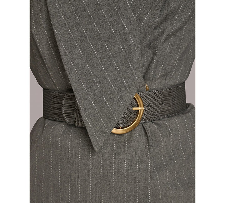 Donna Karan New York Women's Belted Pinstripe Jacket MSRP $199