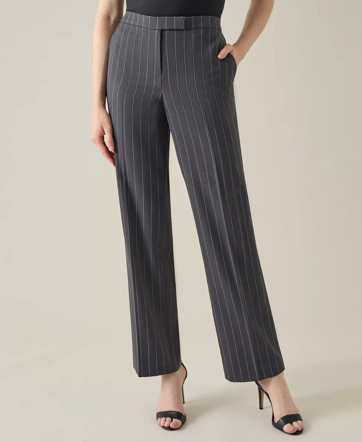 Kasper Women's Pinstriped Straight-Leg Pants MSRP $89