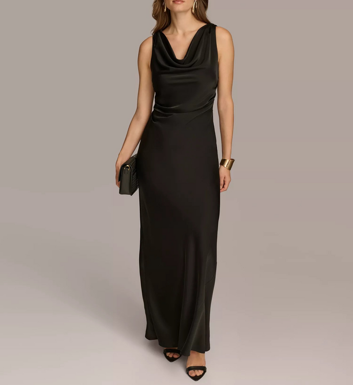 Donna Karan New York Women's Cowlneck Gown MSRP $289