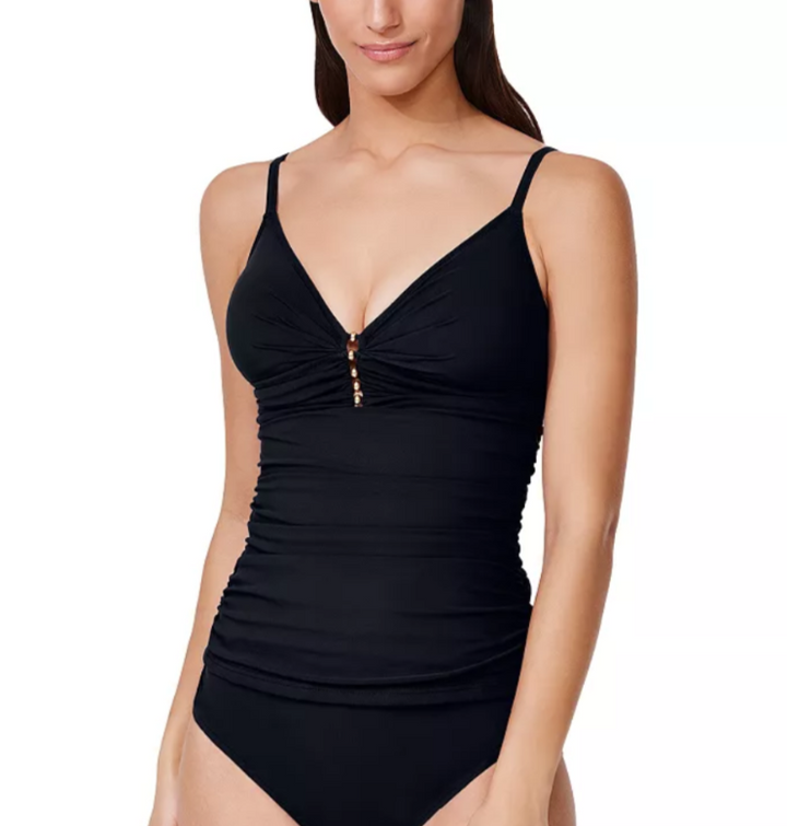 Profile by Gottex Beaded V Neck Tankini Top MSRP $108