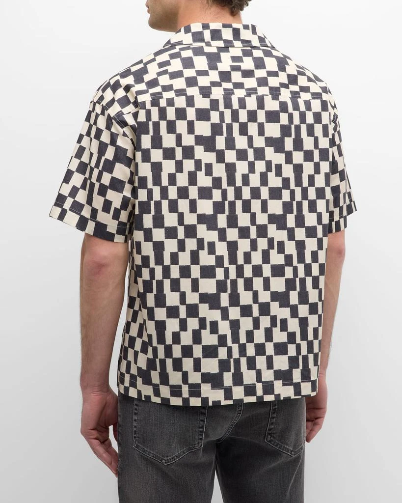 FRAME Men's Vintage-Print Camp Shirt MSRP $248