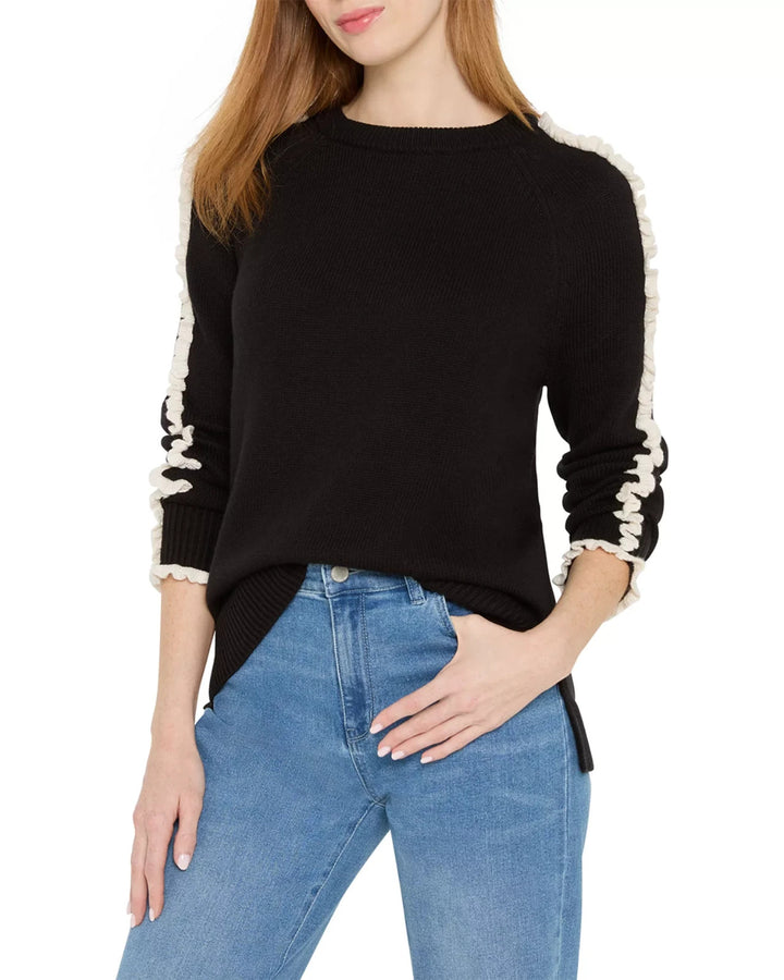 NIC+ZOE Ruffled Down Sweater MSRP $158