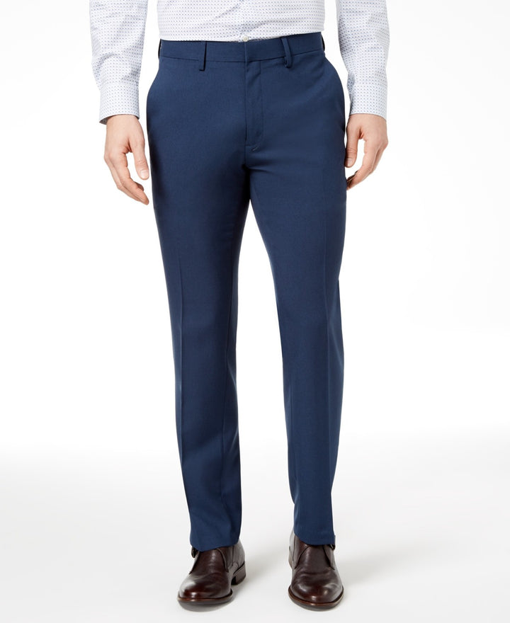 Kenneth Cole Reaction Modern-Fit Micro-Check Dress Pants MSRP $95