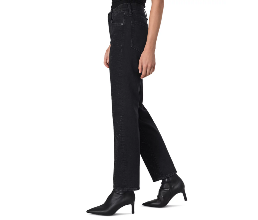 rag & bone Harlow Embellished Straight Leg Ankle Jeans MSRP $378