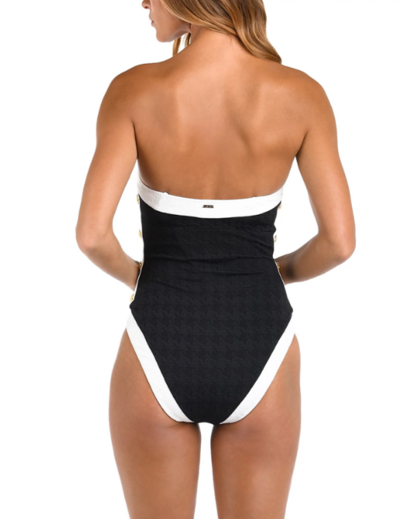 L'AGENCE Tory Bandeau One Piece Swimsuit MSRP $307