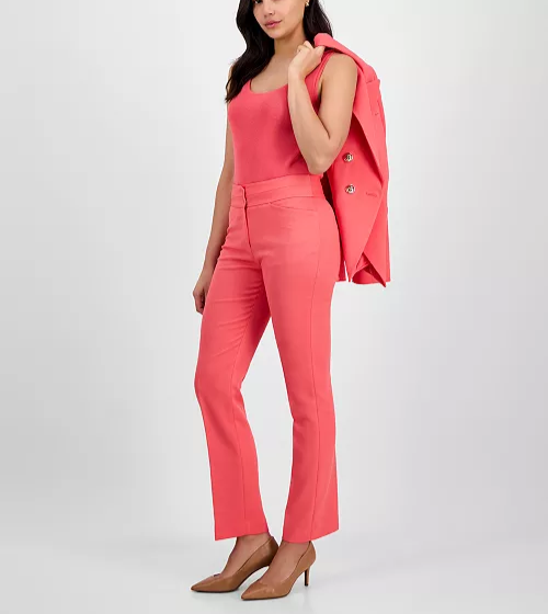 Tahari ASL Women's Mid-Rise Flare-Leg Pants MSRP $99