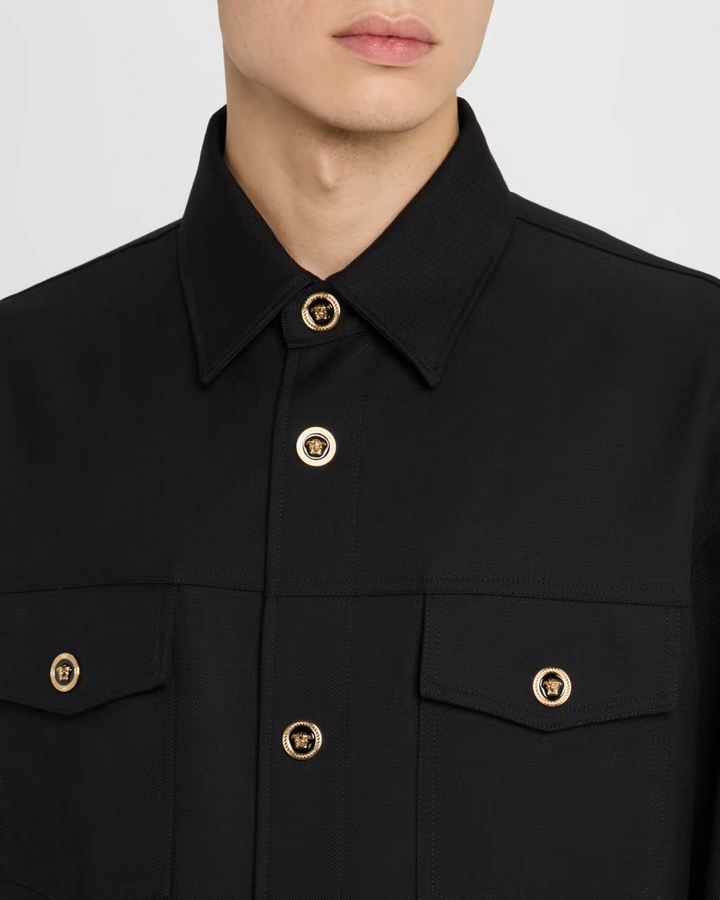 Versace Men's Medusa Wool Overshirt MSRP $1890