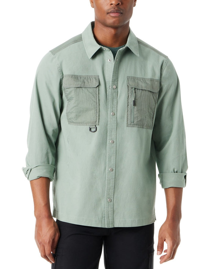 BASS OUTDOOR Relaxed Fit Camo Worker Shirt Jacket MSRP $89