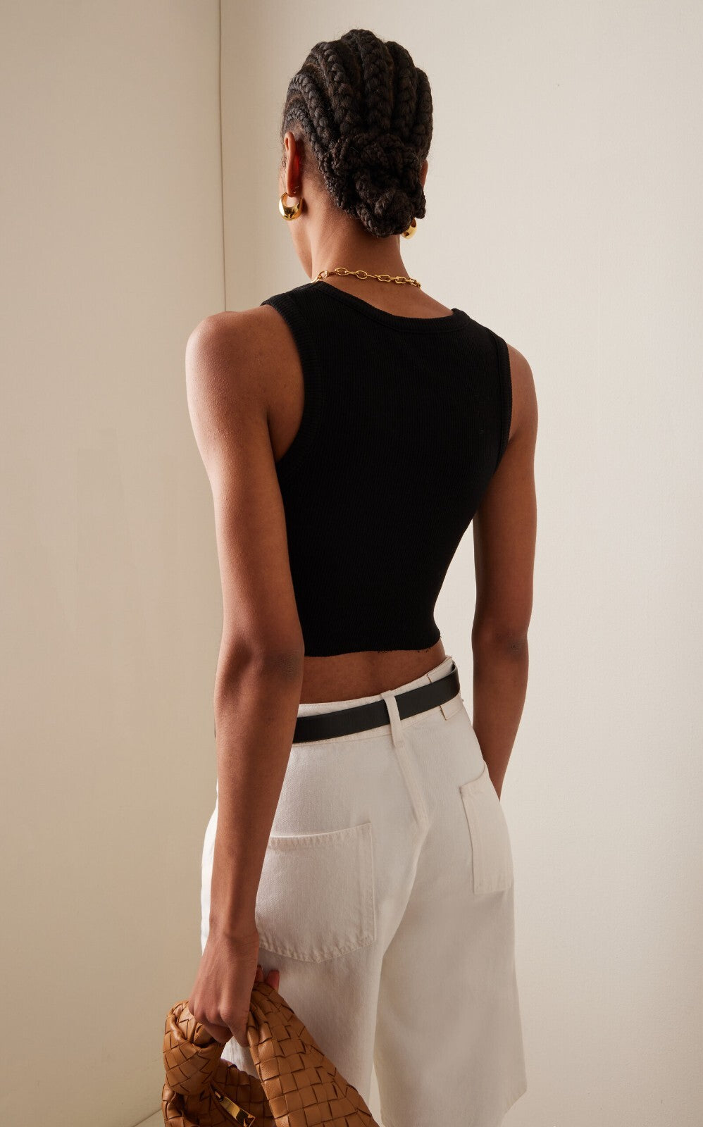 Agolde, Sleeveless Tops, Ribbed Tank Top with Sporty Cut