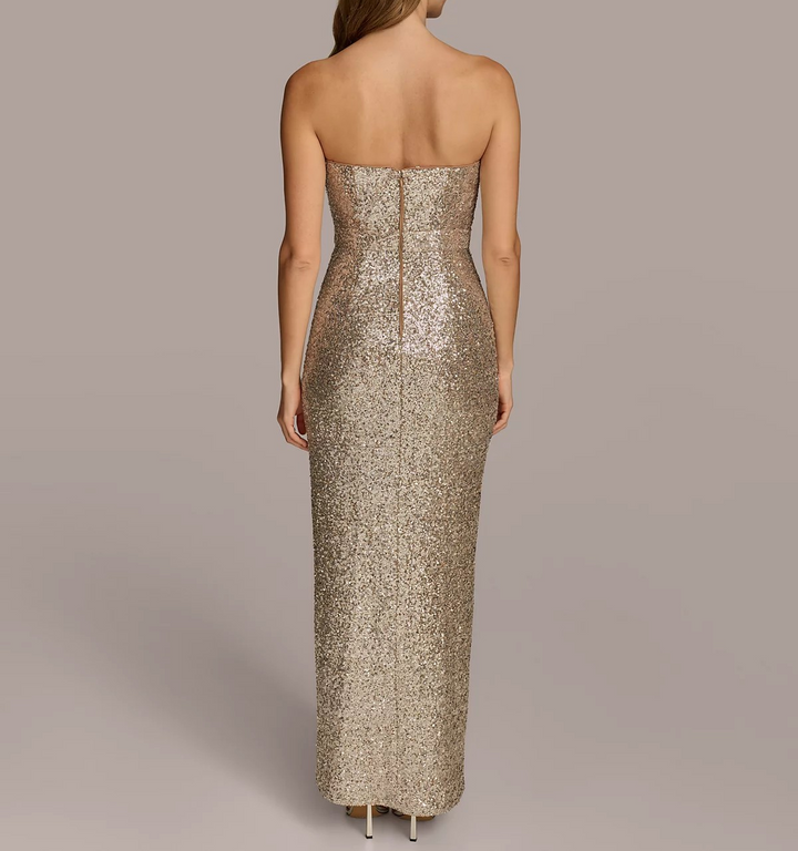 Donna Karan New York Women's Strapless Sequin Gown MSRP $299