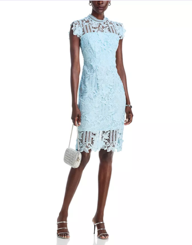 Eliza J Mock Neck Sheath Dress MSRP $218