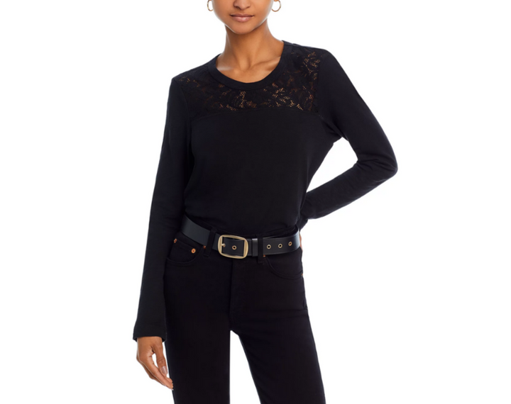 Wilt Lace Yoke Long Sleeve Top MSRP $134