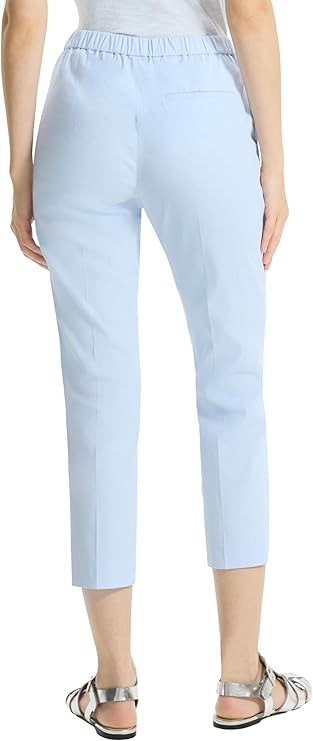 Theory Treeca Linen Blend High-Rise Cropped Pants MSRP $245