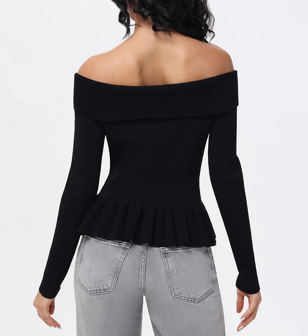 525 Women's Morgan Off Shoulder Peplum Top MSRP $119
