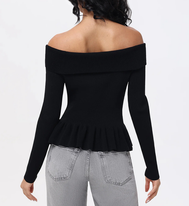 525 Women's Morgan Off Shoulder Peplum Top MSRP $119