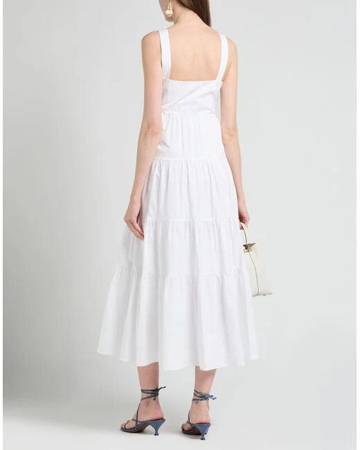 Michael Kors Square-Neck Sleeveless Tiered Midi Dress  MSRP $175