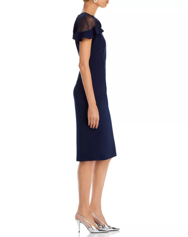 Eliza J Ruffle Sleeve Cocktail Dress MSRP $158