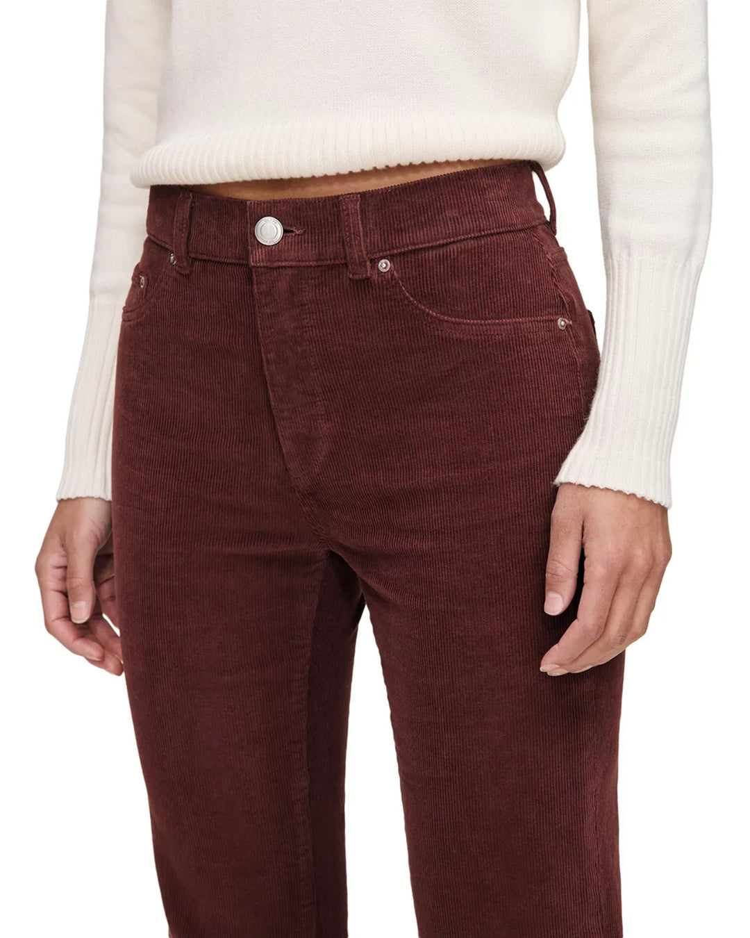 DL1961 Patti High Rise Ankle Straight Corduroy Jeans MSRP $219