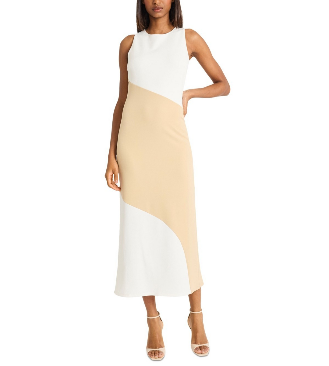 Donna Morgan Colorblocked A-Line Dress MSRP $128