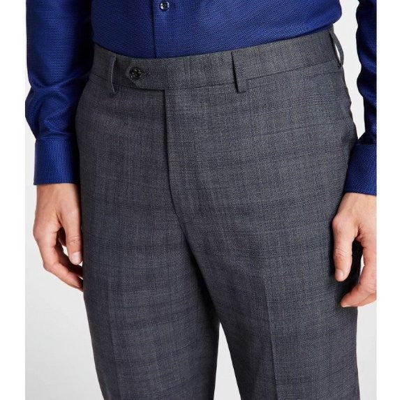 Michael Kors Plaid Classic-Fit Wool-Blend Stretch Suit Separate Pants MSRP $190