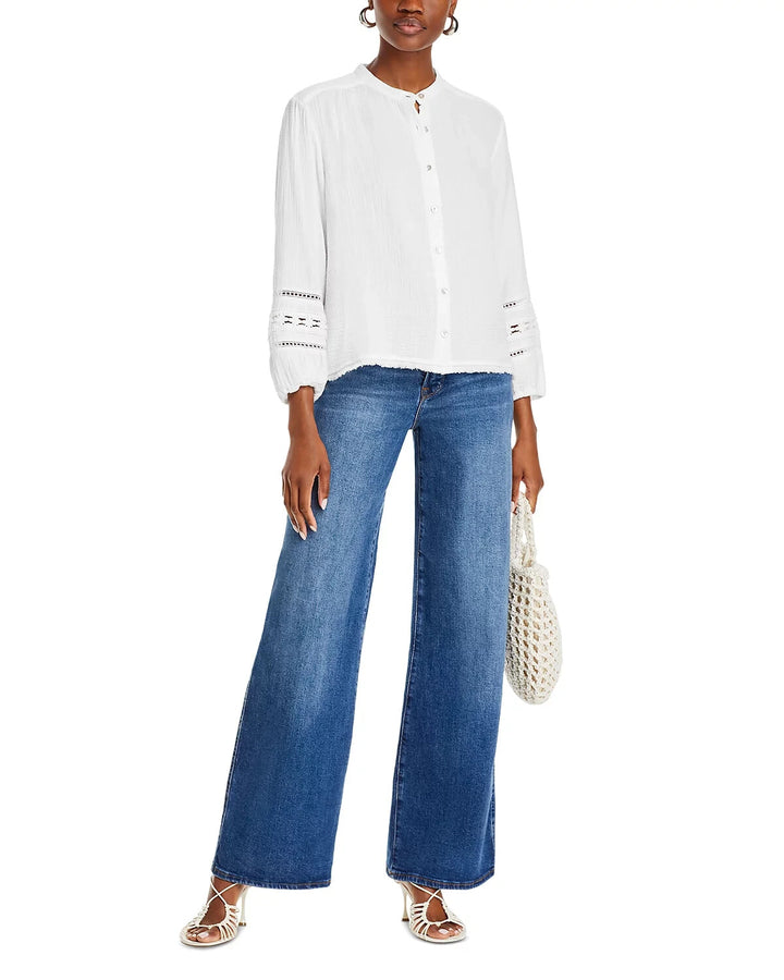 Johnny Was Cotton Gauze Peasant Top MSRP $148