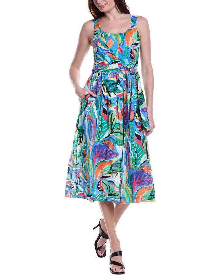 NIC+ZOE Island Beat Sophie MIDI Dress MSRP $188