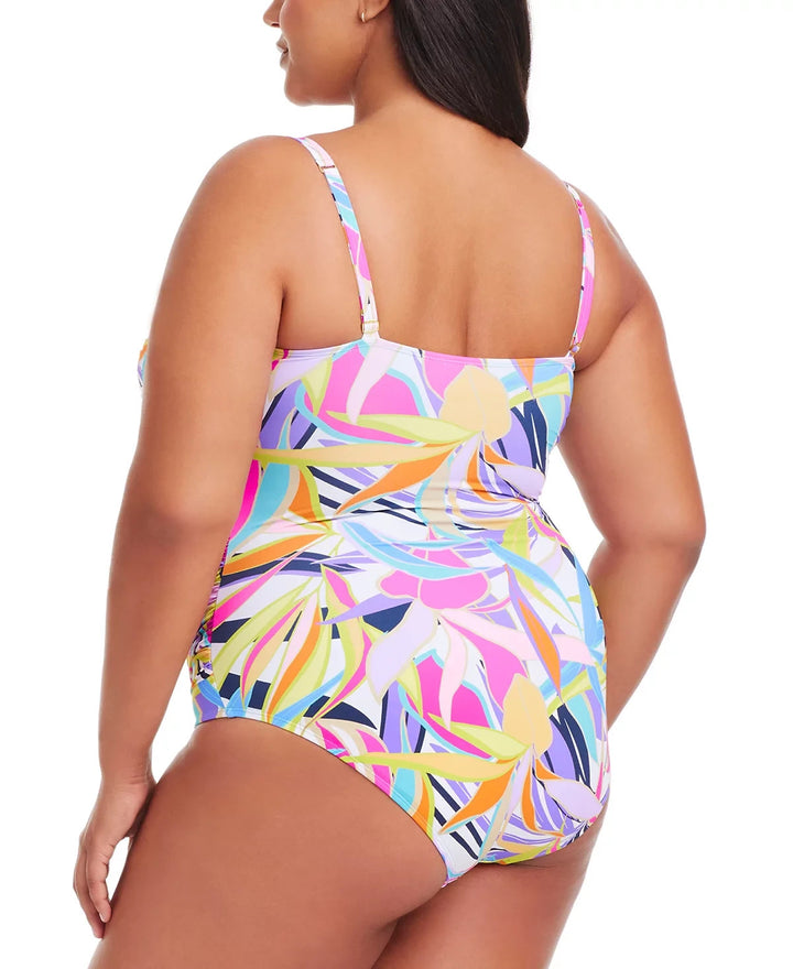 Bleu by Rod Beattie Plus Size Living Color Swimsuit MSRP $135